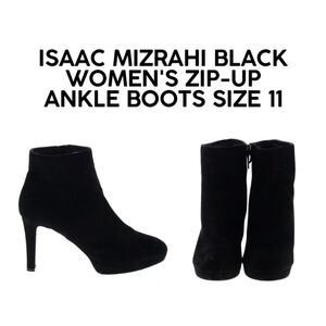 🫟3/$12🫟 Isaac Mizrahi Black Women's Zip-Up Ankle Boots Size 11